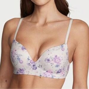 Victoria’s Secret Meadow Floral INCREDIBLE Soft Wireless Push-Up Bra 38 DDD 38F